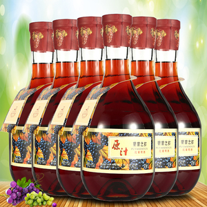 白洋河红葡萄酒1000ml*6瓶整箱装原汁葡萄之韵甜型红酒甜酒保正品