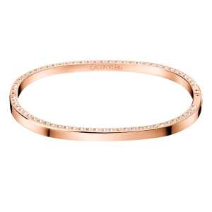 calvin klein/凯文克莱hook护刻系列ck情侣边钻手镯生日礼物