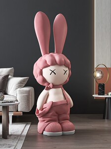 潮玩兔子公仔迎宾客厅大型落地摆件电视柜旁边装饰乔迁新居礼品