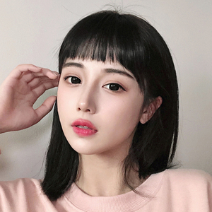 假发女个性眉上刘海真发二次元假刘海修脸短流海齐刘海无痕假发片