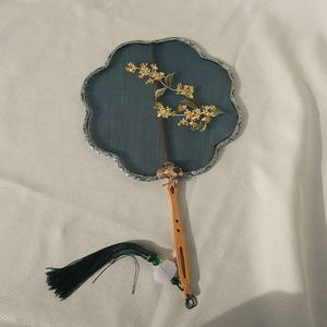 苏州刺绣扇子古风绣花团扇单面绣古装汉服宫扇精美流苏破云扇礼品