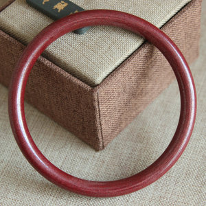 天然原矿朱砂 帝王紫砂手镯 细条6mm 招财辟邪助睡眠 圈口55-62mm