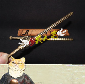 303toys mp004 1/6 尉迟恭 匠心版 水磨竹节鞭 金属一支