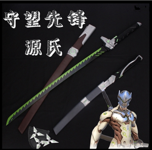守望先锋岛田源氏武器长短佩刀龙一文字邪鬼刀木质道具cos未开刃