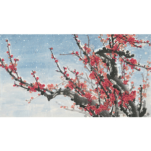 国画字画 画芯 客厅 王成喜 梅花 横幅84-46花鸟画装饰画名人字画