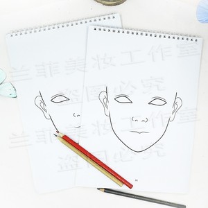 纸妆妆面设计初学者入门新手化妆师练习本化妆师美人图练习册手绘