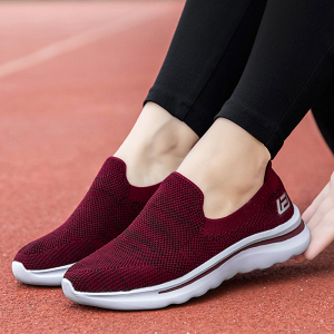 足力健老人鞋女春夏季一脚蹬中老年妈妈休闲鞋轻便平底老北京布鞋