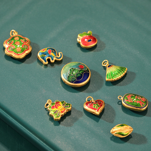 【熊家珠宝】足金故宫锁 花丝景泰蓝 燕京八绝传统纯手工古法錾刻