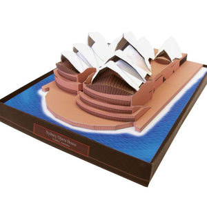 儿童益智DIY手工制作澳大利亚悉尼歌剧院建筑3D纸质模型纸艺玩具