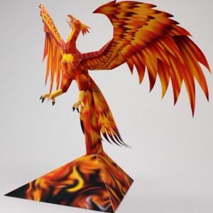 3d纸模立体拼图模型diy手工折纸玩具 仿真中国神话动物火凤凰朱雀