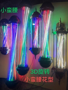 led新款欧式复古发廊理发店招牌灯箱挂墙美发转灯用品工具彩色