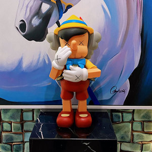 mand kaws匹诺曹公仔限量手办模型玩偶玩具潮流周边originalfake