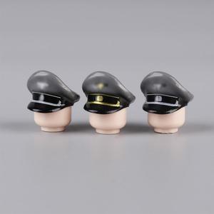 二战军官帽子军事德士兵人仔头盔穿戴配件小颗粒积木玩具兼容乐高