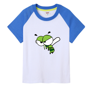 蚊子卡通图动物纯棉短袖男女半截袖儿童装亲子装春夏季上衣t恤衫