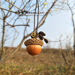 001人付款淘宝shopins-儿童森系装饰手提包藤编橡果提篮蘑菇翻盖童装