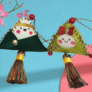 端午节香包不织布手工diy材料香囊龙舟大号艾草驱蚊儿童粽子挂件