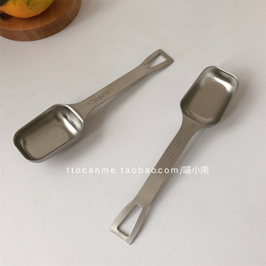 咖啡豆量勺 304不锈钢方头调味奶粉15ml克数计量雪糕小勺烘焙勺子
