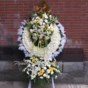 花圈白事丧事花篮上海同城龙华西宝兴宝山殡仪馆葬礼殡葬悼念鲜花