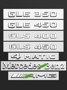 GLE450 奔驰GLS450 GLC300L GLS400 4MATI车标英文字母标志后尾标