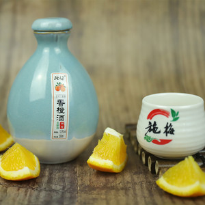 施梅香橙酒橙子酒自酿原汁发酵酒花果酒女士低度甜酒少女古风陶瓷