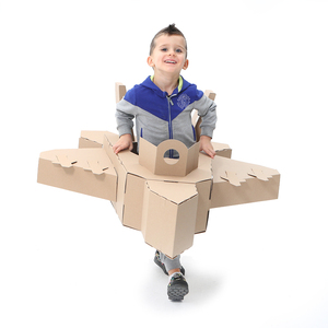 f22战斗飞机儿童手工制作材料包纸箱益智玩具幼儿园军事区域区角