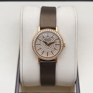 二手伯爵goa37034玫瑰金原镶钻真钻瑞士全国联保奢华石英女表