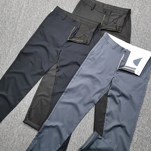 光泽感十足 天然弹力竹纤维春夏薄款男士修身休闲裤 绅士商务长裤