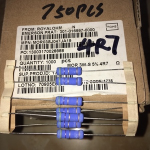 10个4元 royalohm 3w4.7r 4r7 5% 粗铜脚电阻 5*15mm