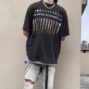 小众挖掘姬 vintage 九寸钉 摇滚乐队 美式嘻哈 高街潮流休闲t恤