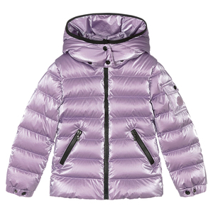 部分现货蒙口童装22秋冬女童羽绒服短款外套亮面鹅绒加厚纯色棉服