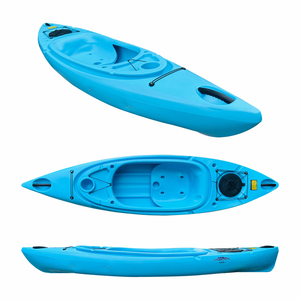 肥仔艇单人艇座舱式皮划艇PE塑料船硬艇俱乐部公园团建用皮划艇