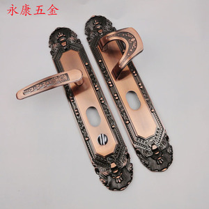 防盗门红铜色拉手 豪华红铜拉手 带耳朵拉手 门把手 锁具 拉手