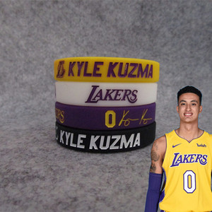 36同款货源捌木商城淘宝库兹马签名手环湖人队裤子马运动硅胶腕带