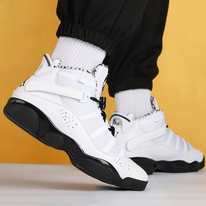 耐克男鞋2021春新款jordan 6 rings aj6熊猫黑白篮球鞋dd5077-107