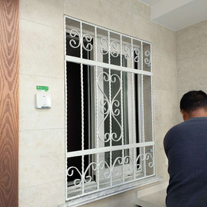 上海铁艺防盗窗网防护欧式别墅庭院小区安全窗不生锈铁艺大门护栏