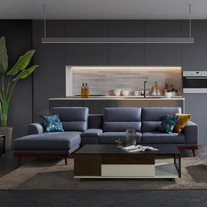 顾家家居布艺沙发客厅现代简约轻奢超纤布新中式风格布艺沙发组合