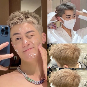 奶茶灰棕青灰色染发膏男生专用2022流行头发颜色雾感灰棕色染发剂