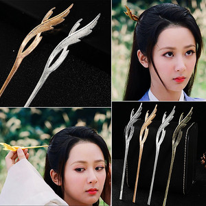 欣怡新款古风汉服流苏古装头饰发簪寰谛凤翎凤凰邓伦定情簪子饰品