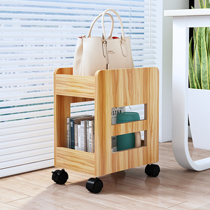 书包置物架可移动办公室桌下包包收纳柜子工位放包神器小推车书架