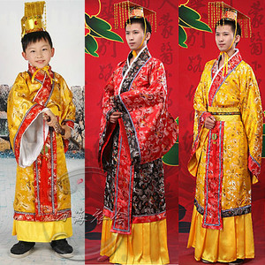 儿童古装演出服太子服龙袍汉朝皇帝皇上服装影楼主题服装汉服男装