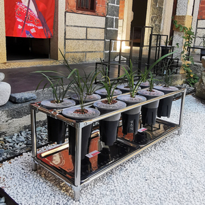 北欧现代简约不锈钢室内外兰场阳台兰花兰草花盆可调节定制专用架