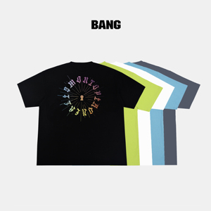 邦bang  "手写字体"系列 钥匙孔印花潮流街头短袖t恤