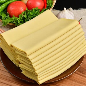 深圳现货东北特产黑龙江干豆腐 新鲜千张豆腐皮干豆腐卷大葱500克