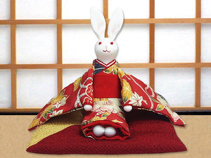 日本代购 京都 手工 和小物 和服兔子 和风创意摆件置物 缘起物