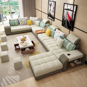 2024年新款科技布沙发客厅简约现代大小户型轻奢棉麻布艺沙发组合