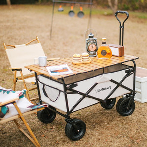 野炊折叠车露营小车露营车野餐推车户外营地车野营买菜购物拉杆车