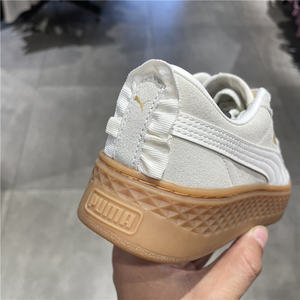 锐思体育puma彪马smashplatform蕾哈娜花边厚底增高麂皮松糕板鞋3