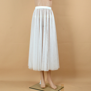 网纱半身裙透视外罩裙高腰a字百搭半身裙演出服表演裙公主蓬蓬裙