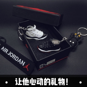 AJ11钥匙扣3d立体康扣球鞋模型包包挂件篮球迷送男女生生日礼物品