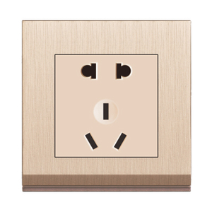 木林森开关 10a五孔插座 玫瑰金(复古)